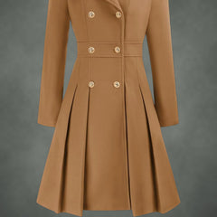 Josette double-breasted coat in camel