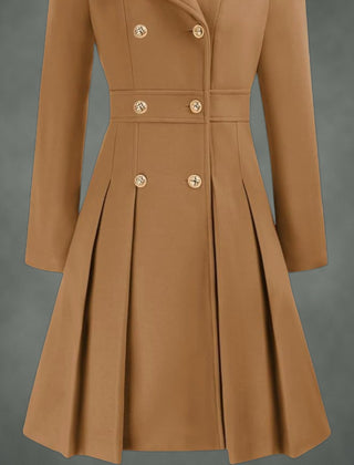 Josette double-breasted coat in camel