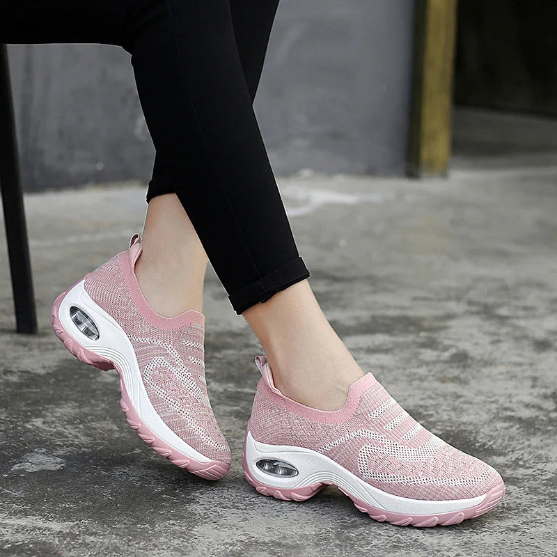 Serena orthopedic anti slip air cushion sneakers in pink