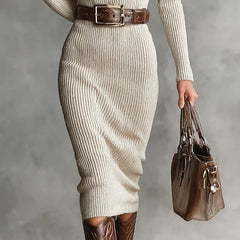 Bianca | V-Neck Dress with Collar
