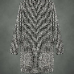 Laurence herringbone long coat, detail
