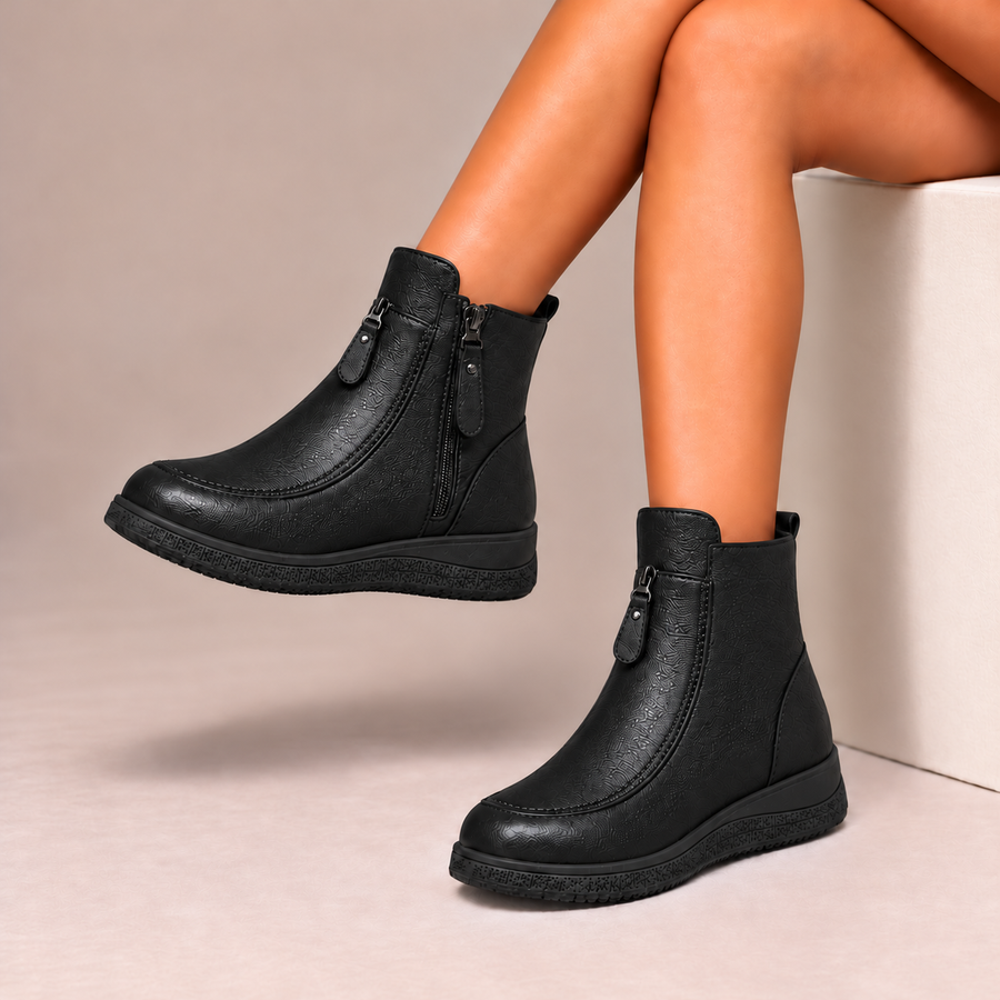 Marigold | Cozy-Lined Zip Comfort Boots