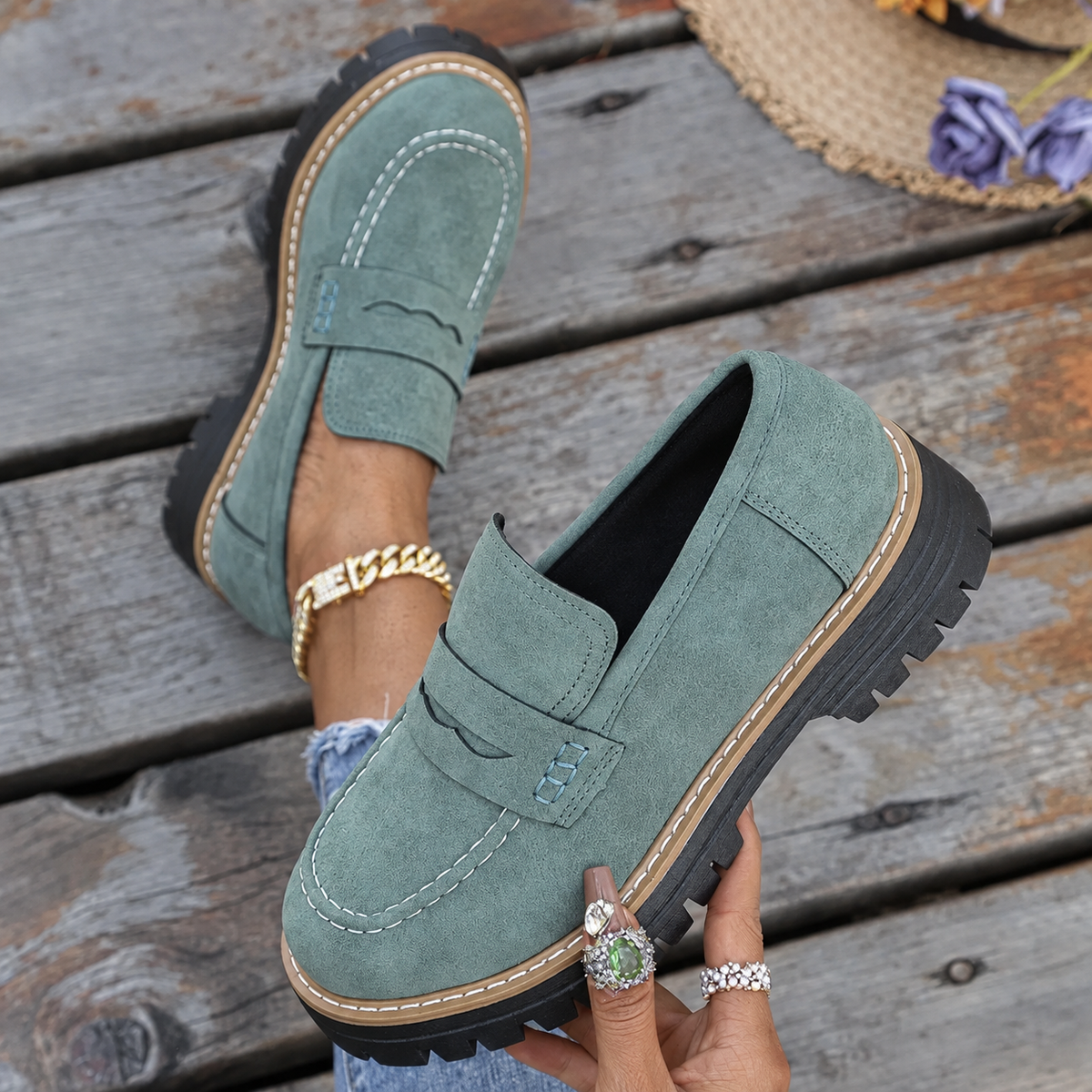 Elsa™ | Newport Preppy Platform Loafers