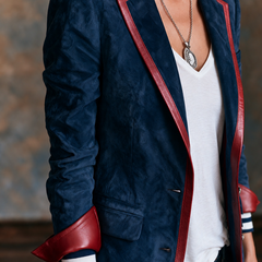 Joelle | Vintage Blazer with Contrast Trim