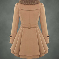 Pascale fitted midi coat, detail