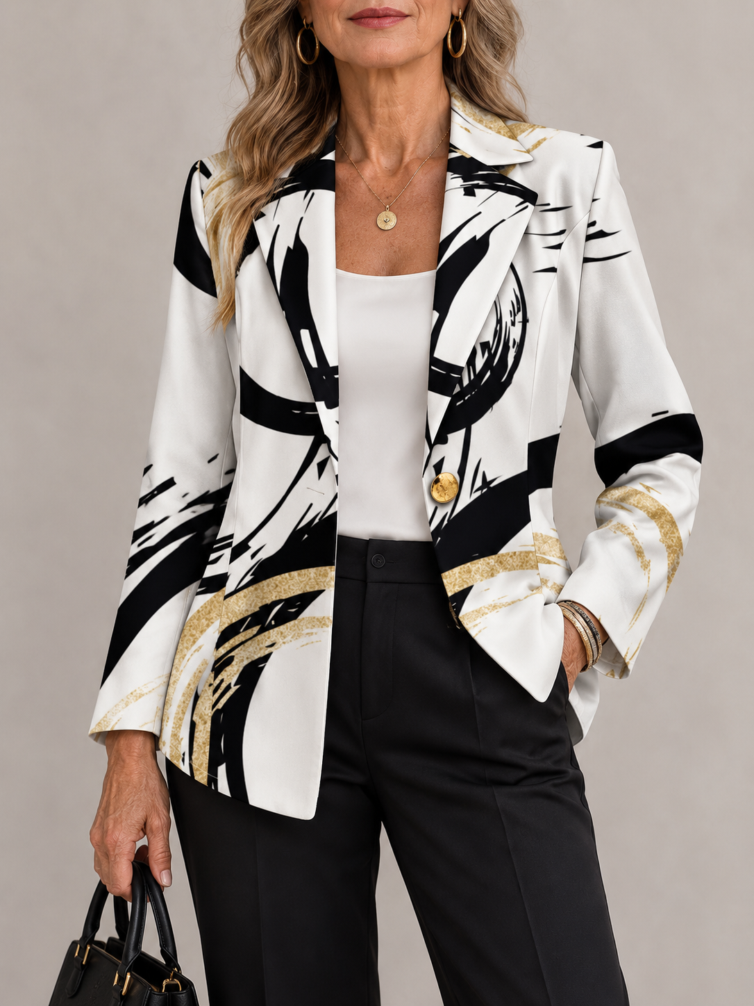 Abstract Brushstroke Blazer