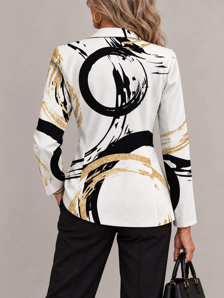 Abstract Brushstroke Blazer