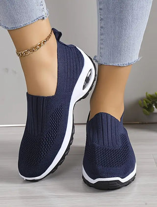 Tessa casual soft sole air cushion sneakers in blue