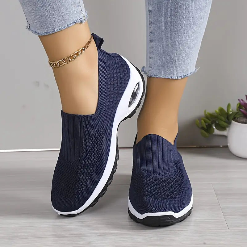 Tessa casual soft sole air cushion sneakers in blue