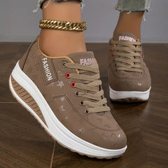 Della orthopedic air cushion sneakers in brown
