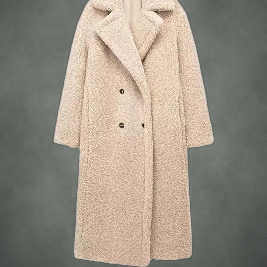 Odile cozy oversized coat, detail