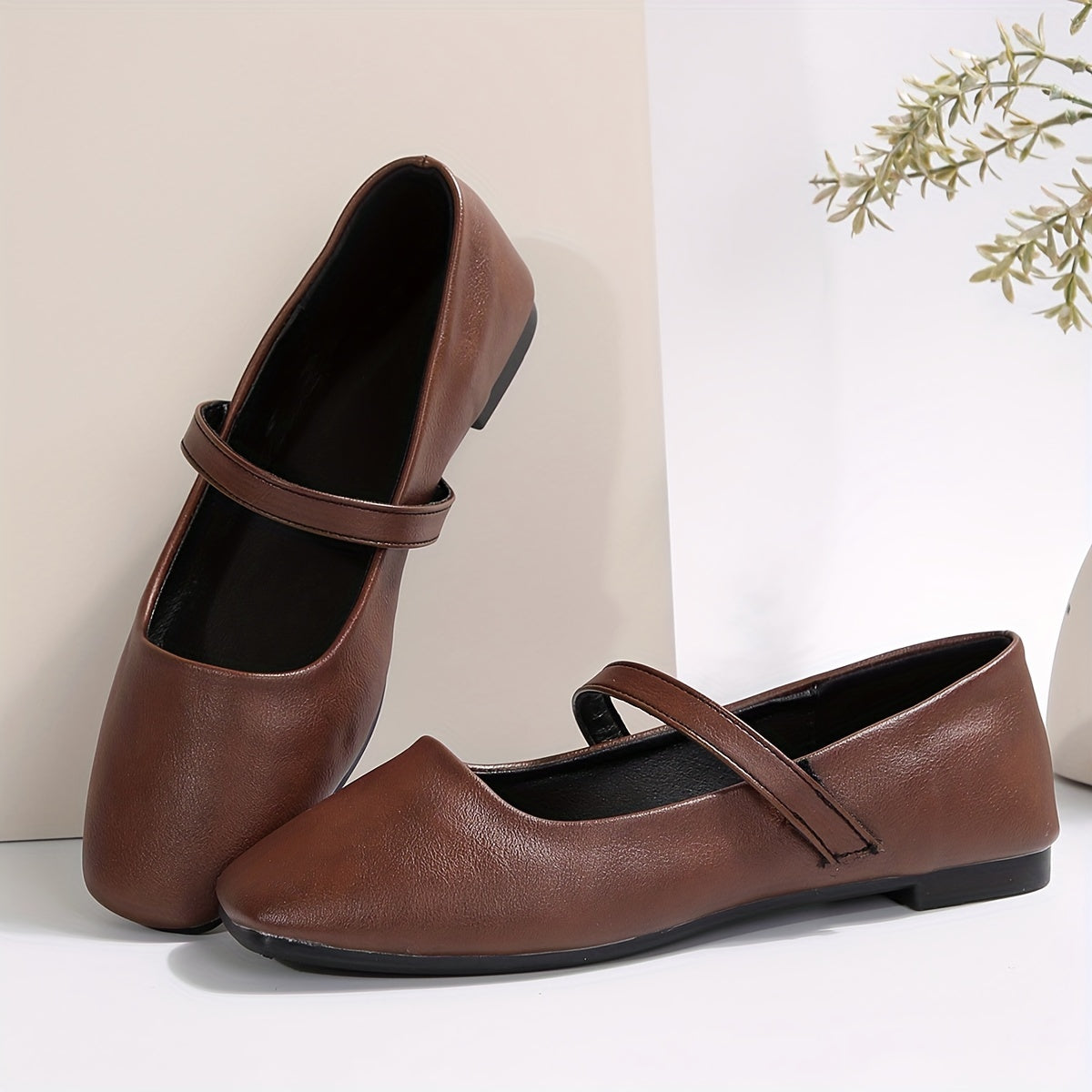 Romilly | Square-Toe Mary Jane Flats
