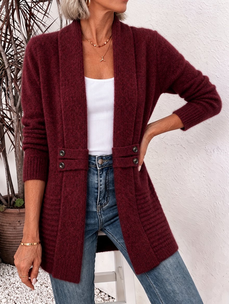 Lidia | Fitted Open-Front Cardigan