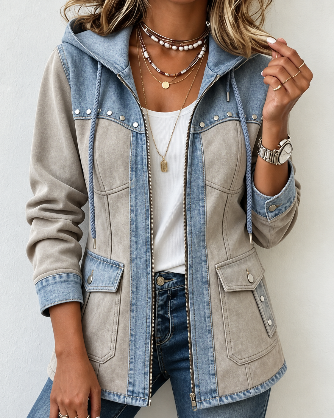 Fawnridge™ | Patchwork Hooded Jacket