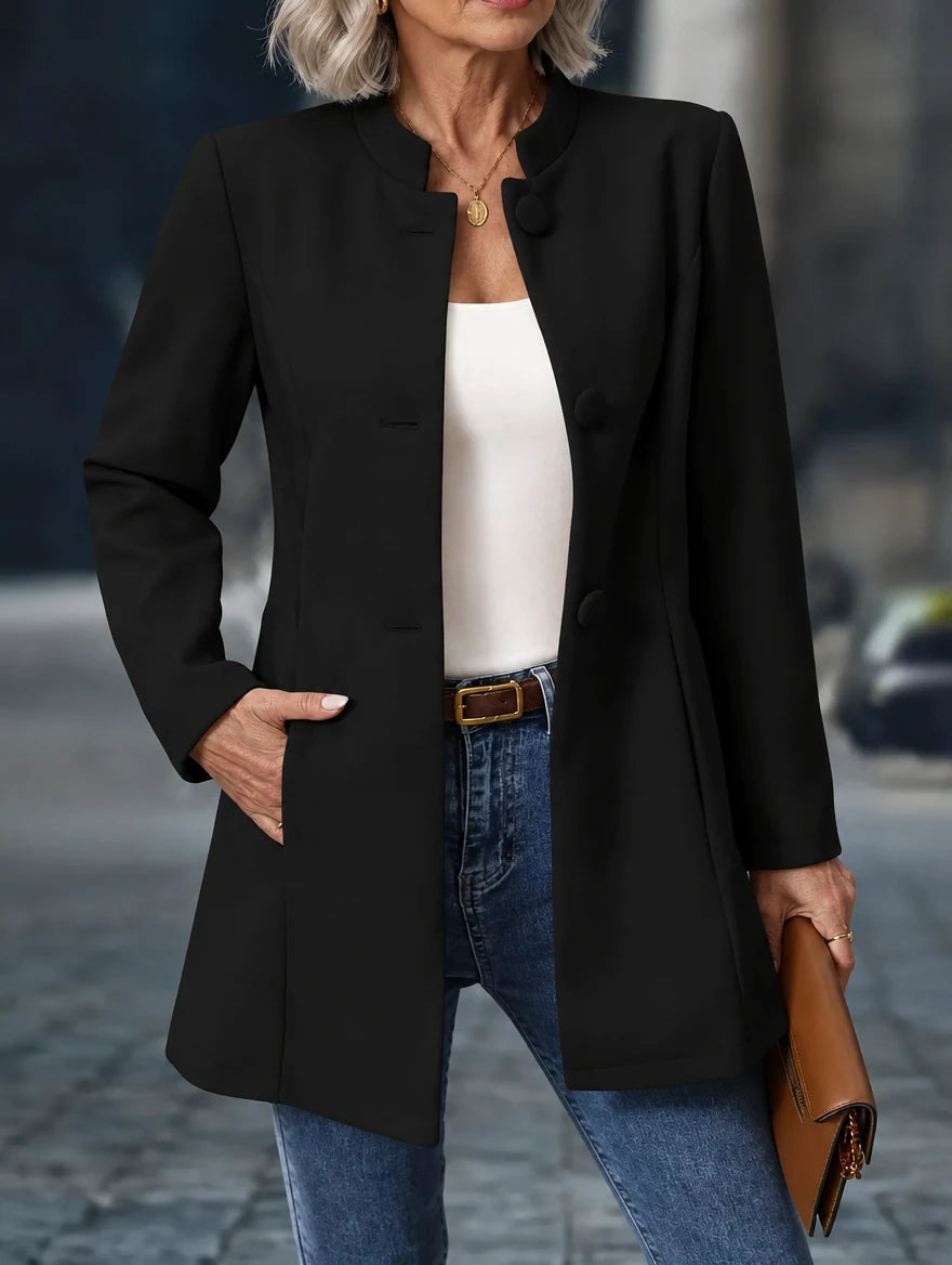 Martha | Timeless Elegant Coat - Black
