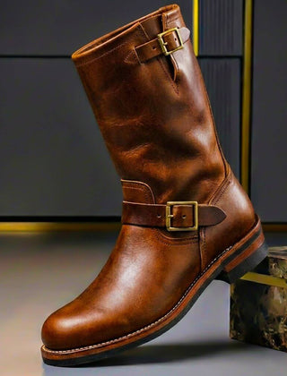 Bancroft | Vintage Boots in Cognac Brown