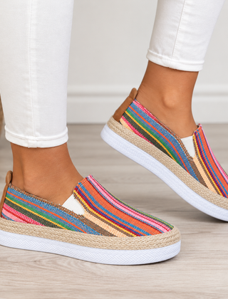 Cora orthopedic comfort sneakers in multicolor stripe