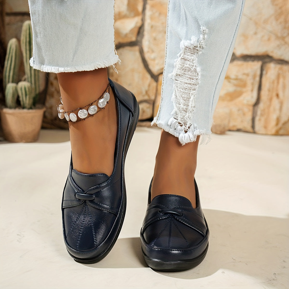 Prue | Knot Detail Comfort Loafers