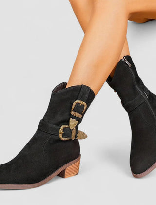 Rosa | Orthopedic Western Boots in Black