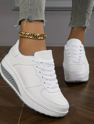 Della orthopedic air cushion sneakers in white