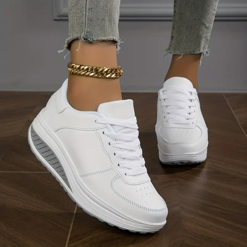 Della orthopedic air cushion sneakers in white