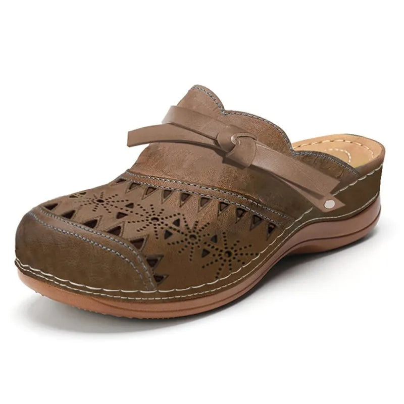 Lyra supportive comfort clogs in brown