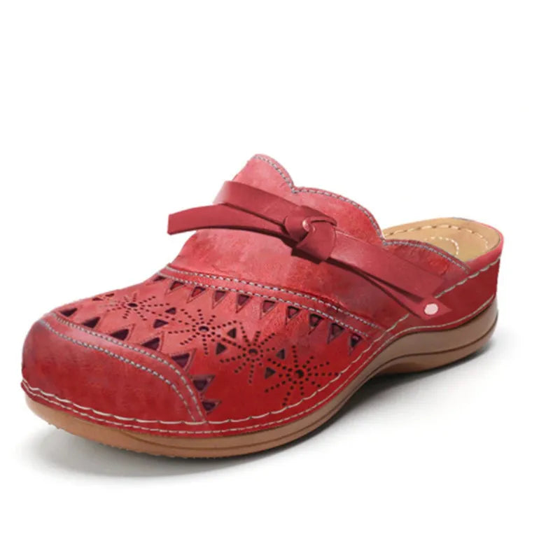 Lyra supportive comfort clogs in red