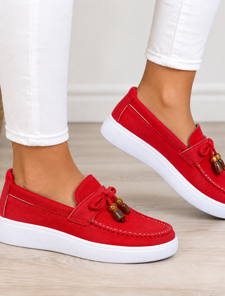 Elise orthopedic comfort loafers in red