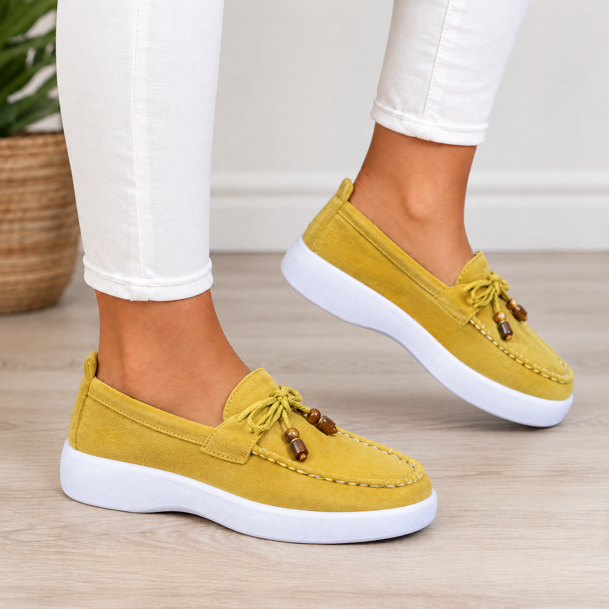 Elise orthopedic comfort loafers in yellow