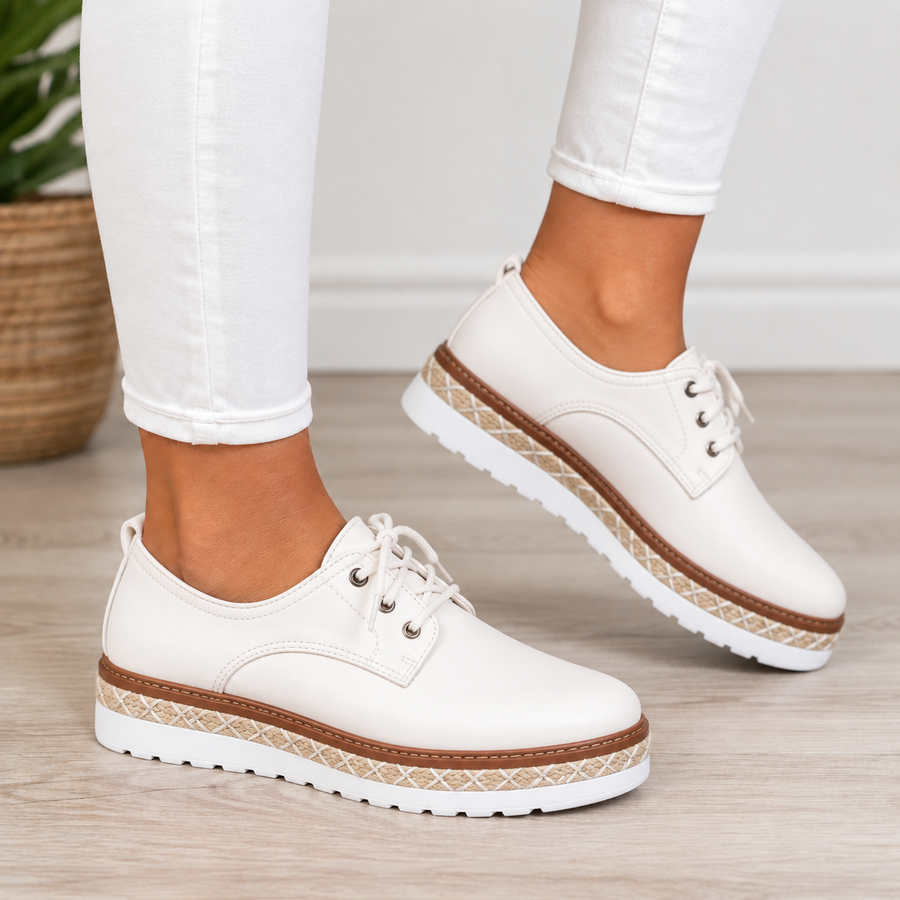 Etta orthopedic comfort wedges in white