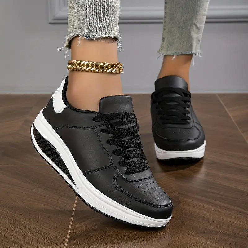 Della orthopedic air cushion sneakers in black