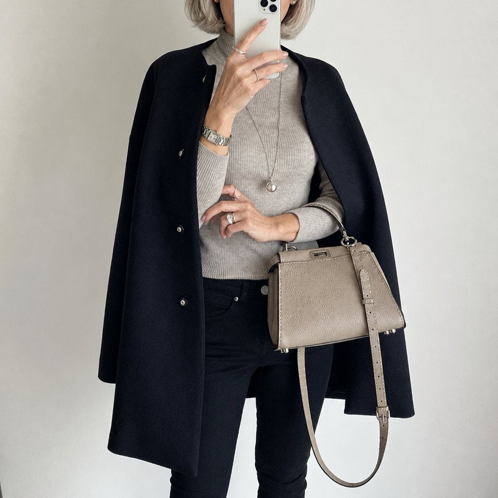 Rosalind relaxed collarless coat, detail