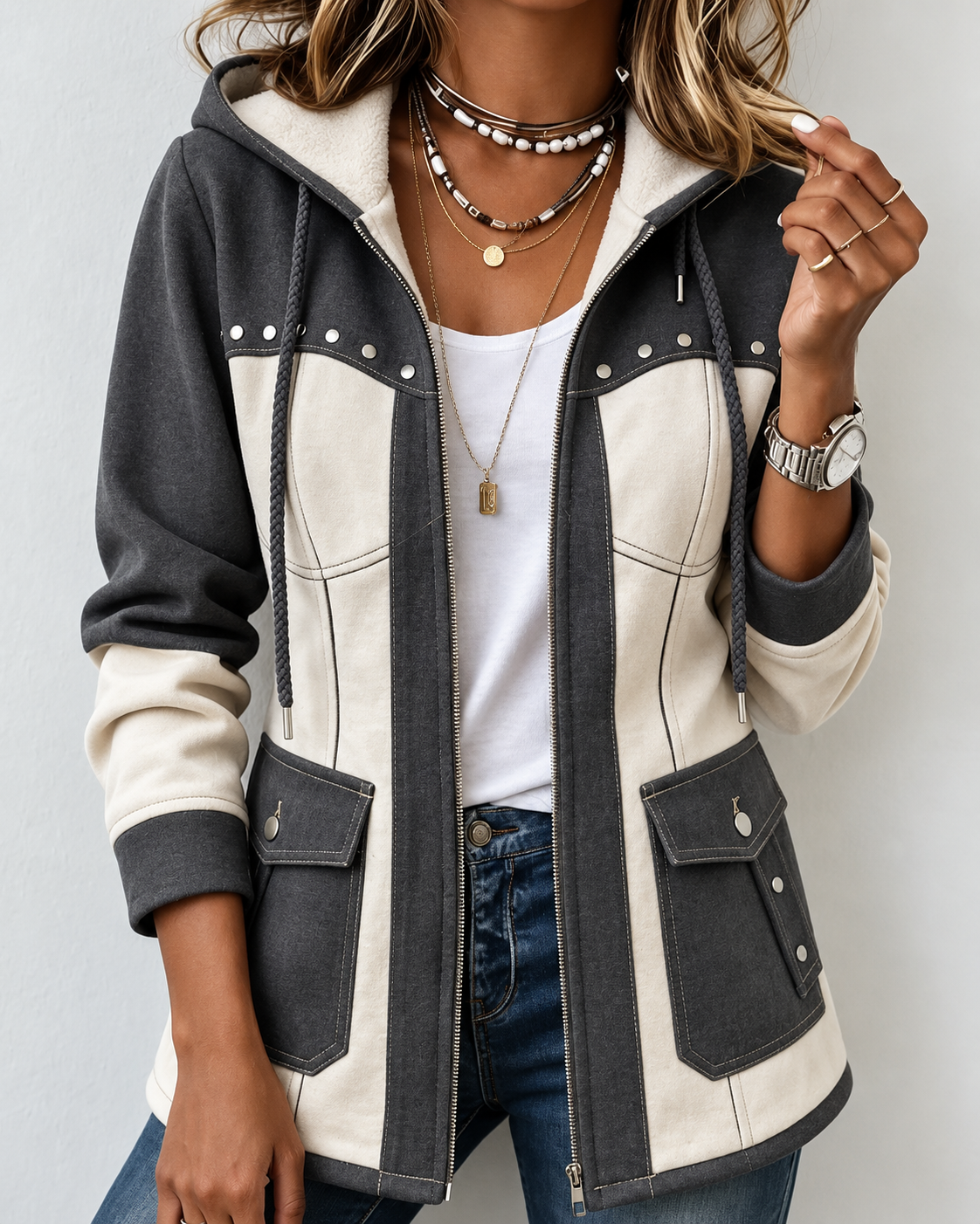 Fawnridge™ | Patchwork Hooded Jacket