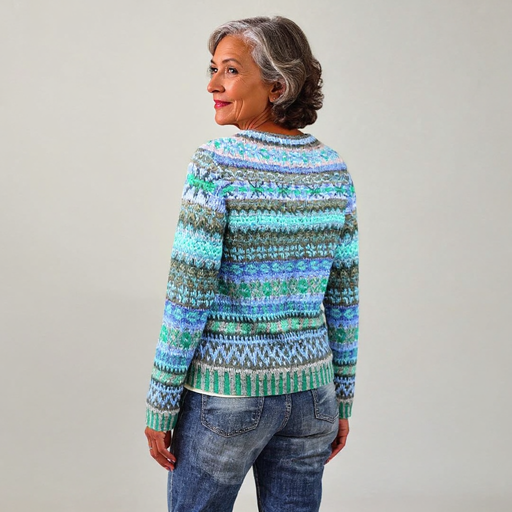 Florence | Ocean Heathered Knit Sweater