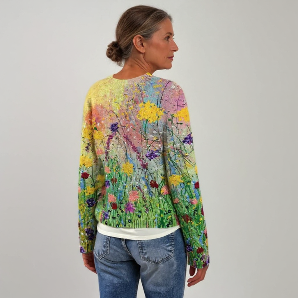 Manon | Flower Meadow Knit Sweater