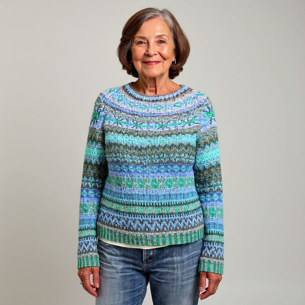 Florence | Ocean Heathered Knit Sweater