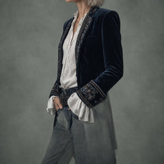 Annette long embroidered jacket, detail