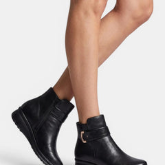 Clementine | Side-Zip Buckle Strap Ankle Boots