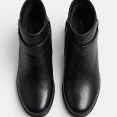 Clementine | Side-Zip Buckle Strap Ankle Boots