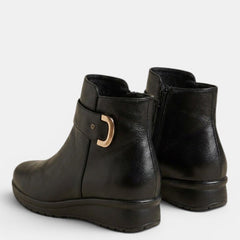 Clementine | Side-Zip Buckle Strap Ankle Boots