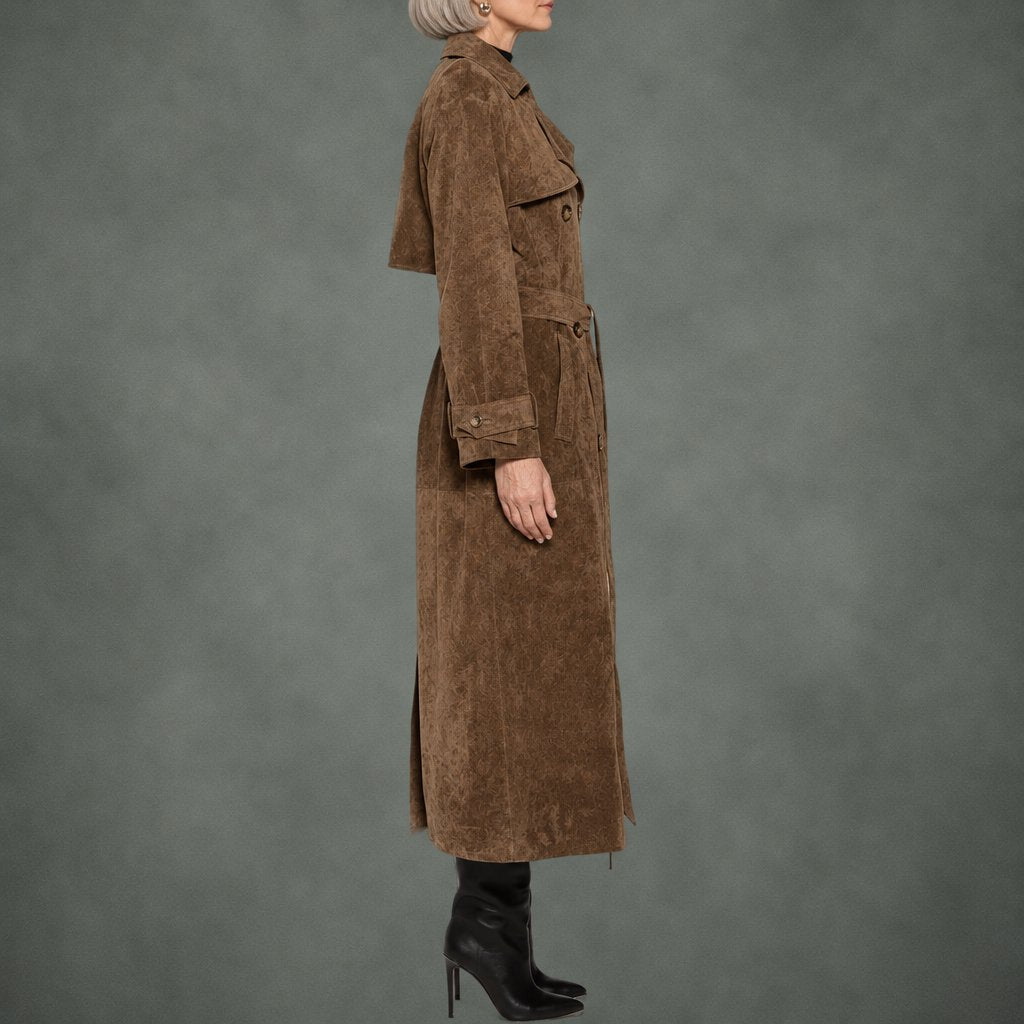 Viviane classic belted trench, detail