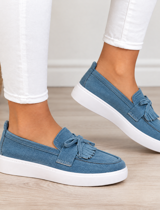 Hazel orthopedic comfort loafers in blue