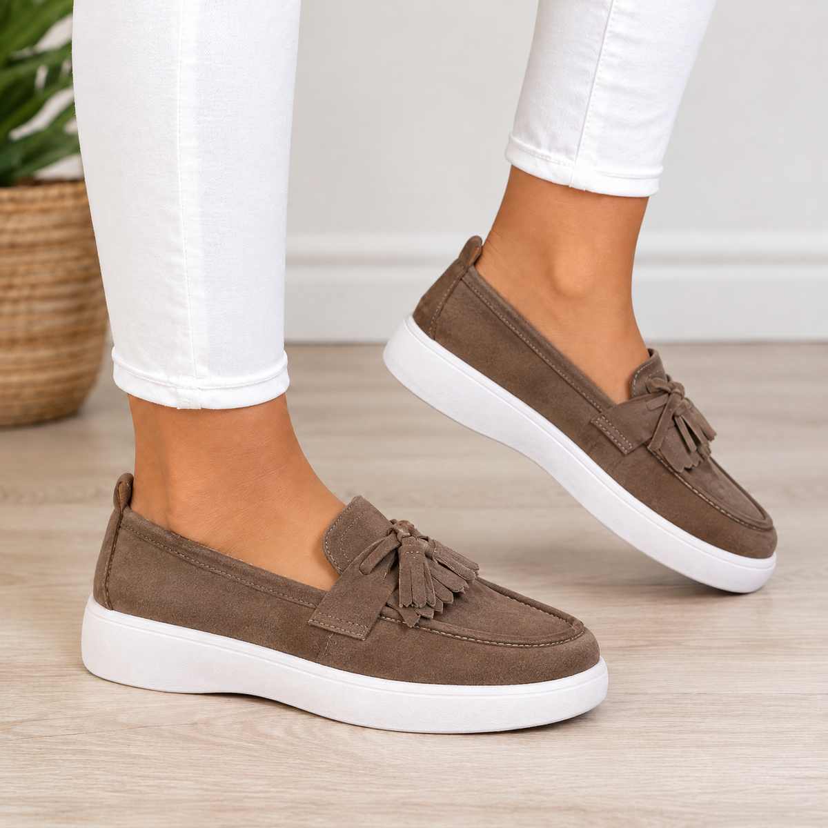 Hazel orthopedic comfort loafers in brown