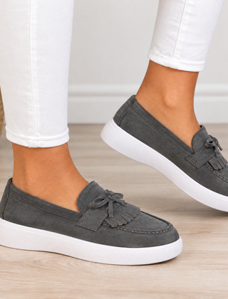 Hazel orthopedic comfort loafers in gray