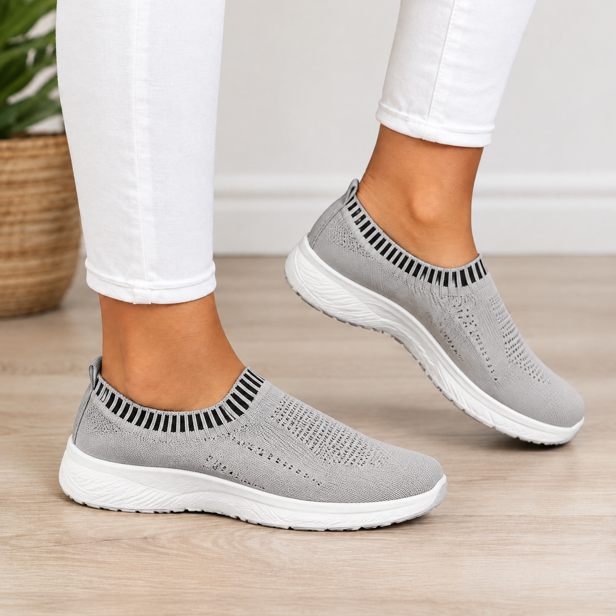Loretta orthopedic comfort loafers in gray