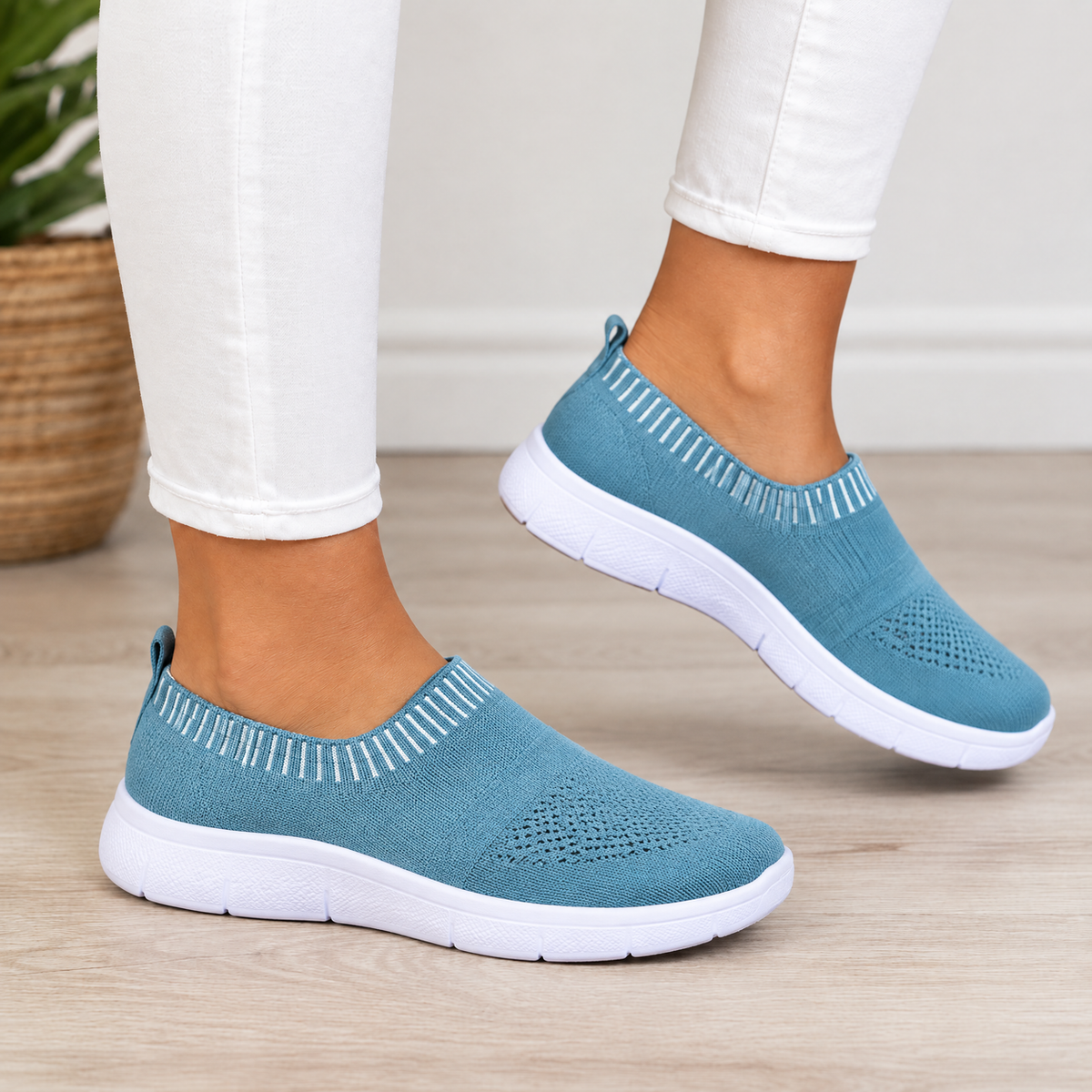 Loretta orthopedic comfort loafers in moon blue