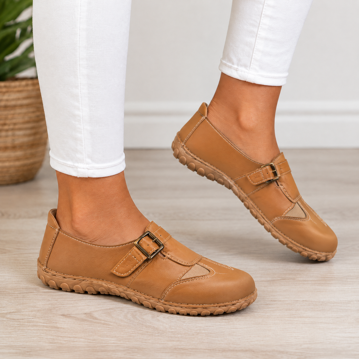 Briony orthopedic comfort loafers in tan