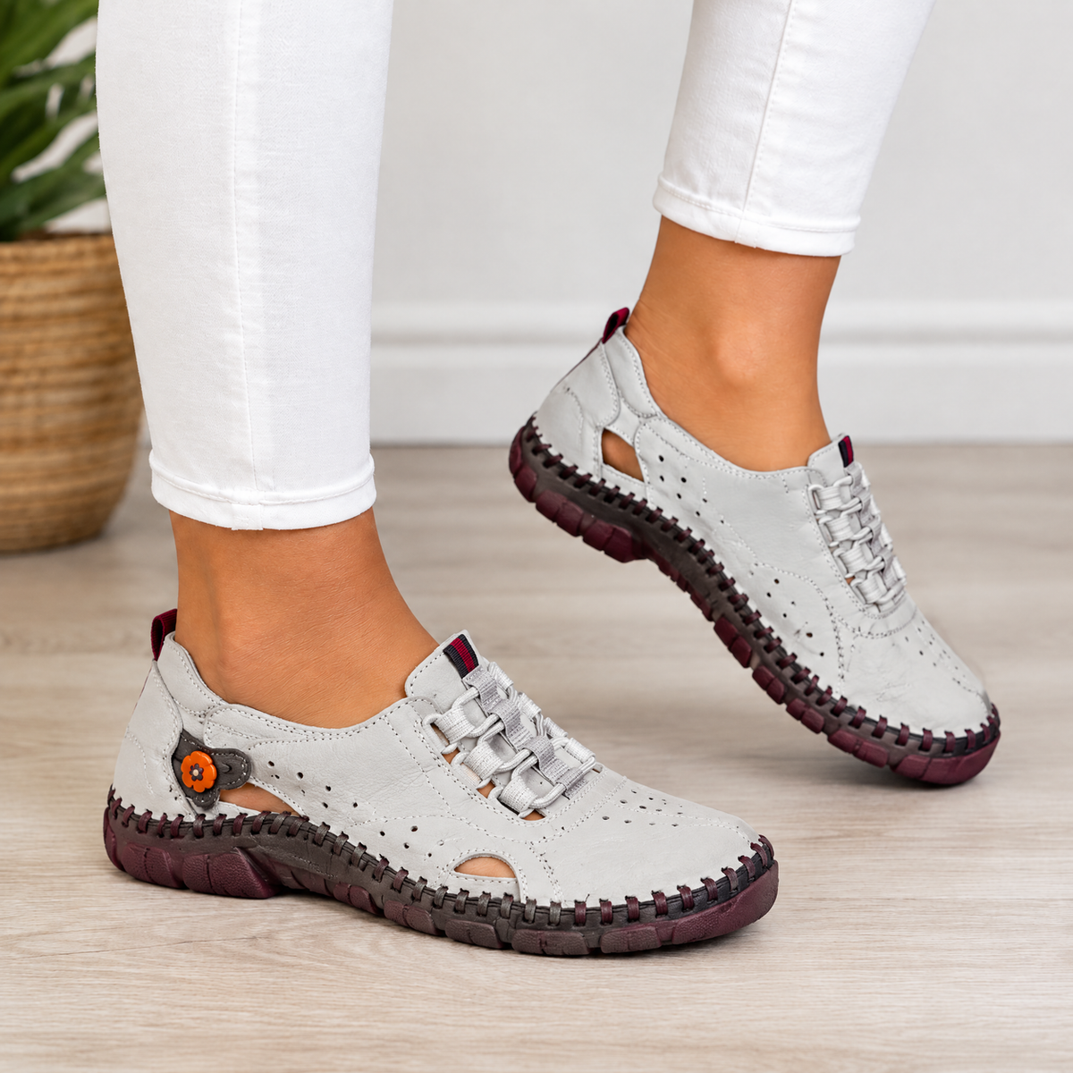 Helena orthopedic comfort sneakers in gray