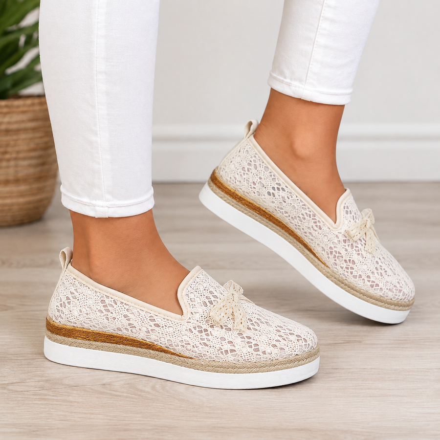 Pippa orthopedic comfort wedges in beige