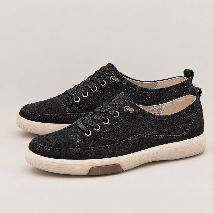 Freya orthopedic comfort loafers in black